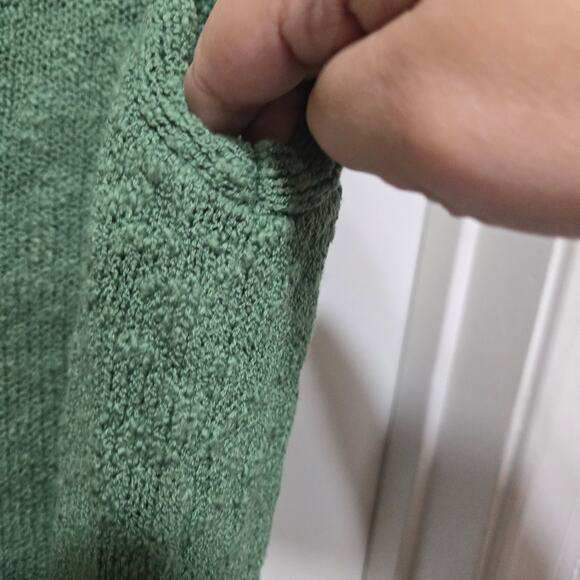 J.Crew Green Bouclé Knit V-Neck Sweater Tank Size Large - Picture 7 of 8